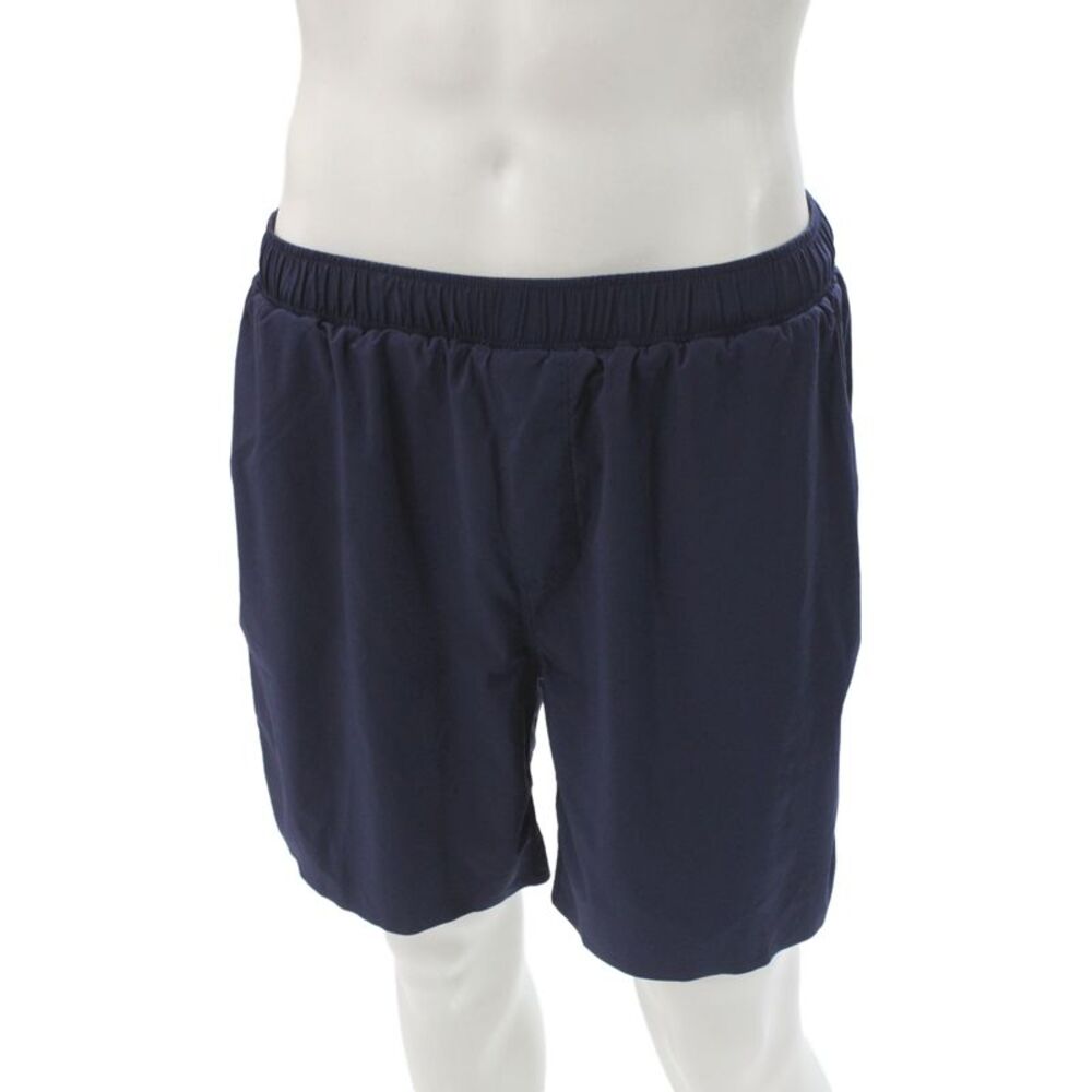 Rhone Mens Athletic Blue Drawstring Polyester Solid Sports Shorts Size L